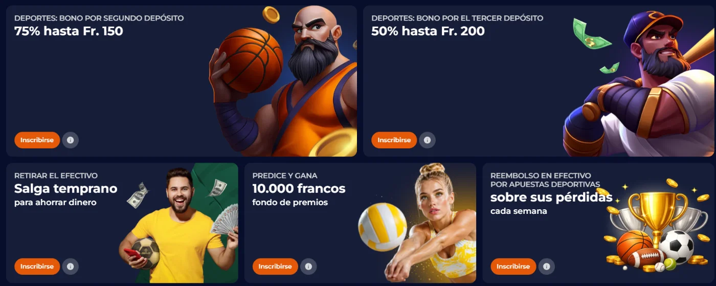 Nine Casino promociones deportivas con bonos de depósito, premios y reembolsos